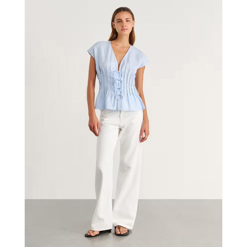 JAG Delphine Linen Pintuck Blouse image number 3